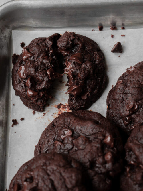 double chocolate cookies pull apart