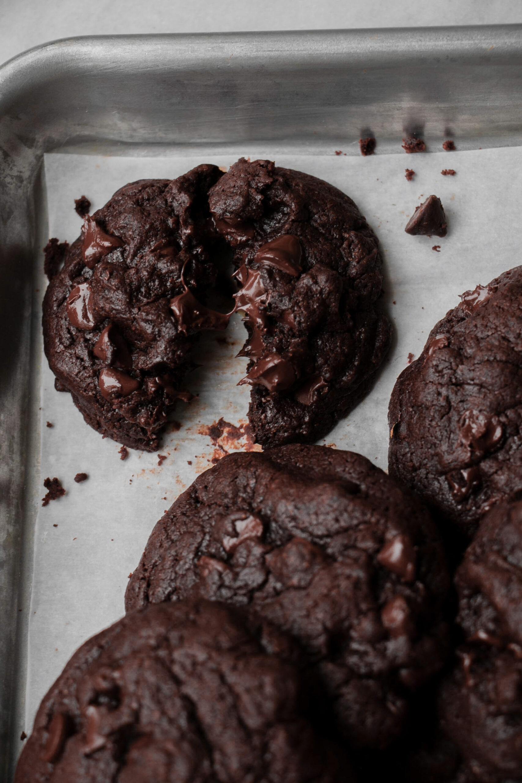 double chocolate cookies pull apart