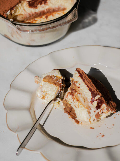 homemade tiramisu slice